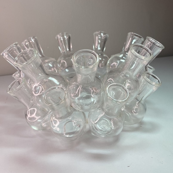 Vintage Stacked Bud Vase Test Tube Beaker Flasks Glass Propagation Station - Picture 3 of 5